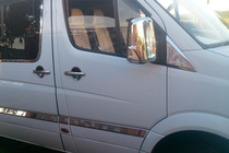Volkswagen Crafter 2006–2016 Krom spejldæksler (2 stk.) Carmos, tyrkisk stål foto 7