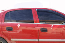 Opel Astra G Classic 1998–2012 Krom vindueslister (4 stk.) Carmos - Tyrkisk stål foto 2