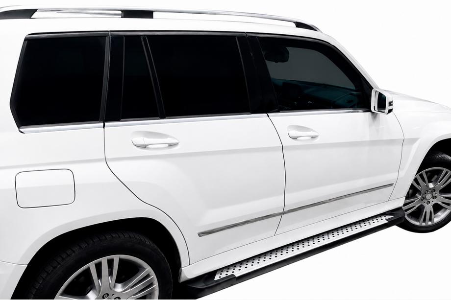 Mercedes GLK-klasse X204 2008–2015 Sidetrin Allmond Grey (2 stk., aluminium) Image
