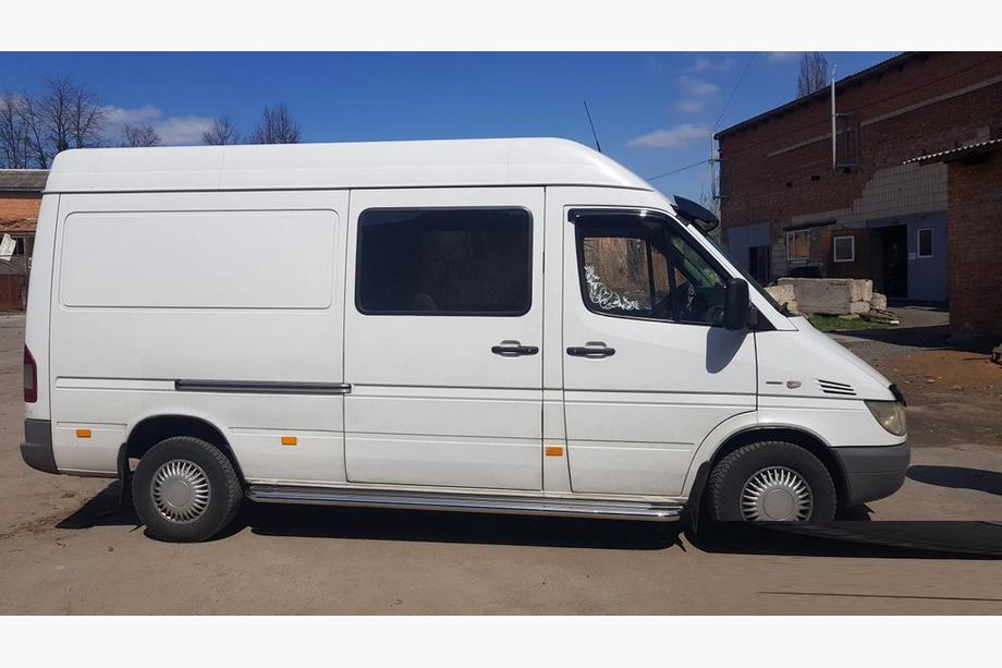 Mercedes Sprinter W901/902/903/904/905 1995–2006 Premium sidetrin (sæt 2 stk., rustfrit stål) Mellemlang akselafstand, Ø60 Image