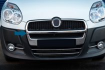 Fiat Doblo II 2010–2022 Kromlister til kølergrill (2010-2015, komplet, rustfrit stål) foto 3