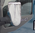 Ford Transit 2000–2014 Krom spejldæksler (2 stk.) Carmos - Poleret rustfrit stål foto 3