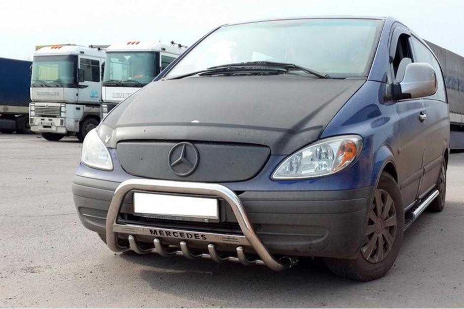 Mercedes Viano 2004–2014 Bullbar WT003/004 (rustfrit stål) 60 mm, uden logo Image