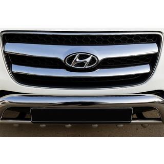 Kromliste til kølergrill (2006-2010, 2 stk., rustfrit stål) Hyundai Santa Fe 2 2006–2012 foto 1