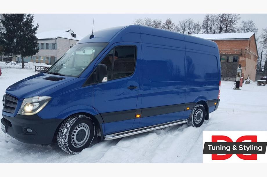 Volkswagen Crafter 2006–2016 Premium sidetrin (sæt 2 stk., rustfrit stål) Ø70, mellemlang akselafstand Foto 4