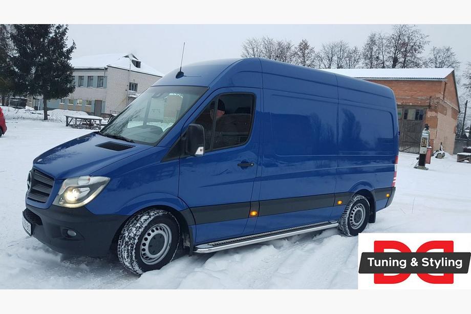 Volkswagen Crafter 2006–2016 Premium sidetrin (sæt 2 stk., rustfrit stål) Ø70, mellemlang akselafstand Foto 5