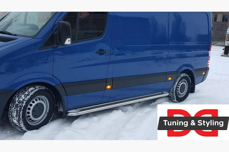 Volkswagen Crafter 2006–2016 Premium sidetrin (sæt 2 stk., rustfrit stål) Ø70, mellemlang akselafstand Foto 6