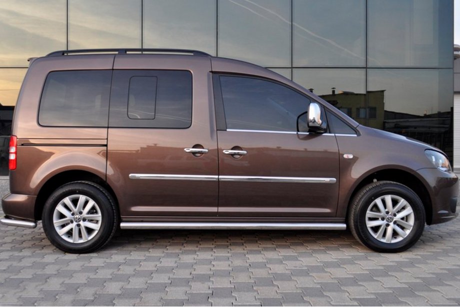 Volkswagen Caddy 2010–2015 Siderør BB001 (2 stk., rustfrit stål) Ø60, standard beslag Foto 2