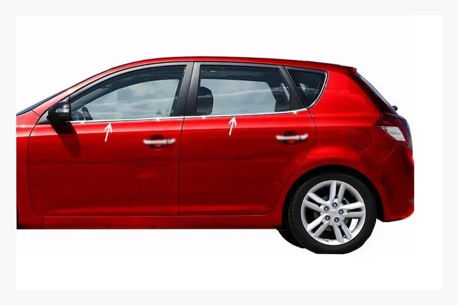 Kia Ceed 2007–2012 Vindueslister (4 stk., rustfrit stål) Image