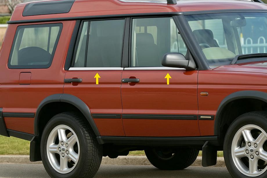 Land Rover Discovery II 1998–2004 Vindueslister (4 stk., rustfrit stål) Image