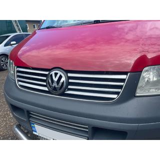 Krom pyntelister til kølergrill (8 strimler, rustfrit stål) Volkswagen T5 Transporter 2003–2010 foto 2