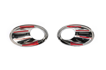 Nissan Qashqai 2010–2014 Krom pyntelister til tågelygter med fordybning (2 stk., plast) foto 7