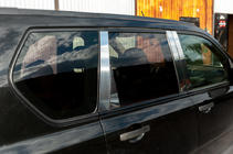 Nissan X-trail T31 2007–2014 Dørstolpelister (8 stk., rustfrit stål) foto 3