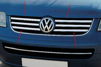 Volkswagen T5 Multivan 2003–2010 Grillister (6 stk., rustfrit stål) foto 1