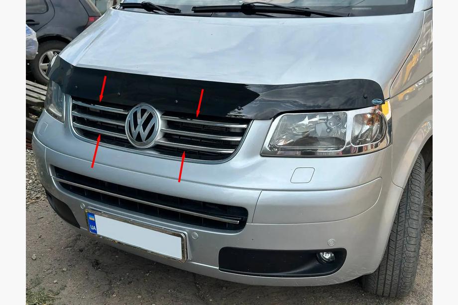 Volkswagen T5 Multivan 2003–2010 Grillister (6 stk., rustfrit stål) OmsaLine - italiensk rustfrit stål Foto 4