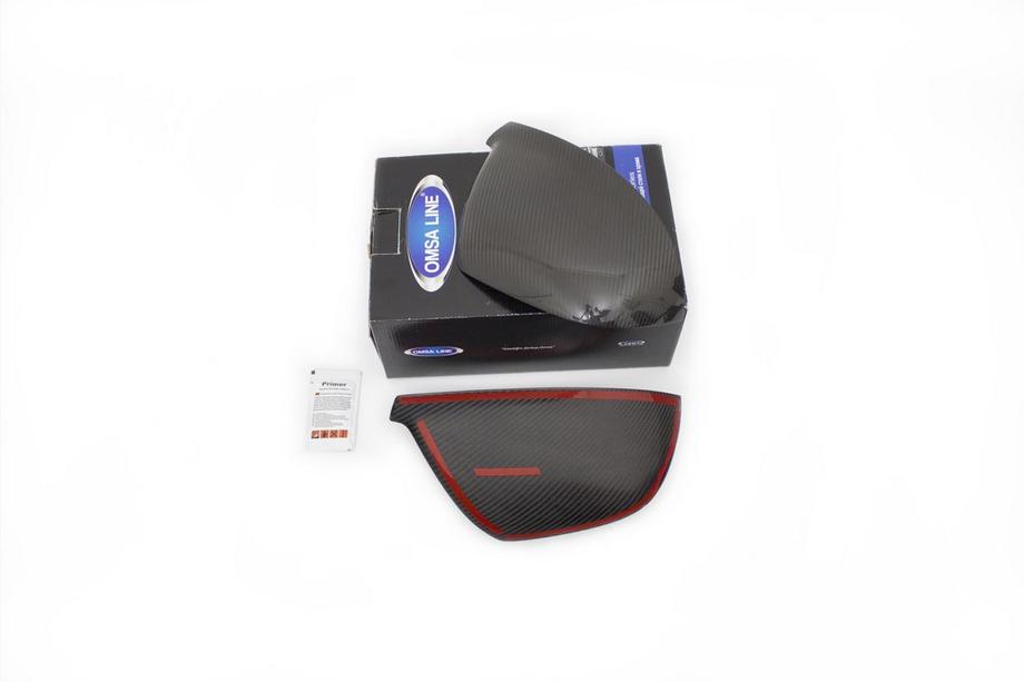 Volkswagen T5 2010–2015 Spejlkåber (2 stk., carbon) Kulfiber-look belægning Foto 2
