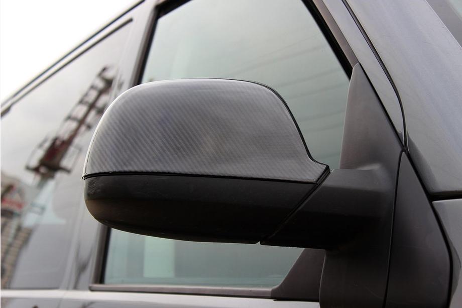 Volkswagen T5 2010–2015 Spejlkåber (2 stk., carbon) Kulfiber-look belægning Foto 5