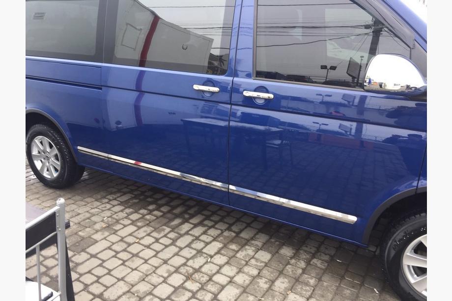 Volkswagen T5 2010–2015 Dørlister i rustfrit stål (krom) 1 dør, kort version, Carmos – tyrkisk stål Foto 7