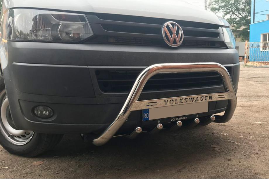 Volkswagen T5 2010–2015 Kængurugitter WT003 (rustfrit stål) 60 mm, med tekst Image
