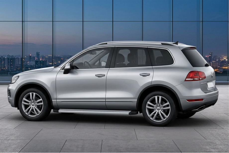 Volkswagen Touareg 2010–2018 Sidetrin Maya V2 (2 stk., aluminium) Image