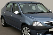 Dacia Logan I 2005–2008 Komplette krom spejlkåber (2 stk.) foto 1
