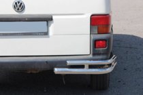 Volkswagen T4 Caravelle/Multivan 1990–2003 Bageste dobbelte hjørnebeskyttere AK003-Double (2 stk., rustfri stål) foto 2