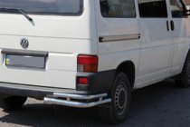 Volkswagen T4 Caravelle/Multivan 1990–2003 Bageste dobbelte hjørnebeskyttere AK003-Double (2 stk., rustfri stål) foto 4