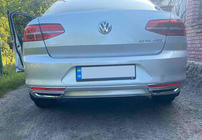 Volkswagen Passat B8 2015–2023 Udstødningsimitations-dæksler SD/SW (2015-2018, 2 stk., rustfrit stål) Carmos - Tyrkisk stål foto 2