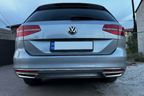 Volkswagen Passat B8 2015–2023 Udstødningsimitations-dæksler SD/SW (2015-2018, 2 stk., rustfrit stål) Carmos - Tyrkisk stål foto 6