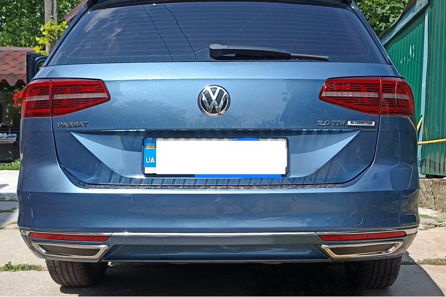 Volkswagen Passat B8 2015–2023 Udstødningsimitations-dæksler SD/SW (2015-2018, 2 stk., rustfrit stål) OmsaLine - italiensk rustfrit stål Foto 8