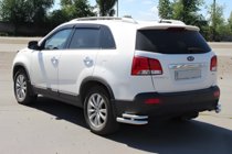 Kia Sorento II XM 2009–2014 Bageste dobbelte hjørnebøjler AK003-dobbelt (rustfrit stål) foto 2