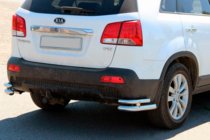 Kia Sorento II XM 2009–2014 Bageste dobbelte hjørnebøjler AK003-dobbelt (rustfrit stål) foto 1