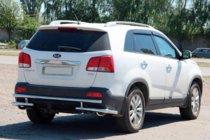 Kia Sorento II XM 2009–2014 Bageste beskyttelsesbøjle AK003-2 (rustfrit stål) foto 4