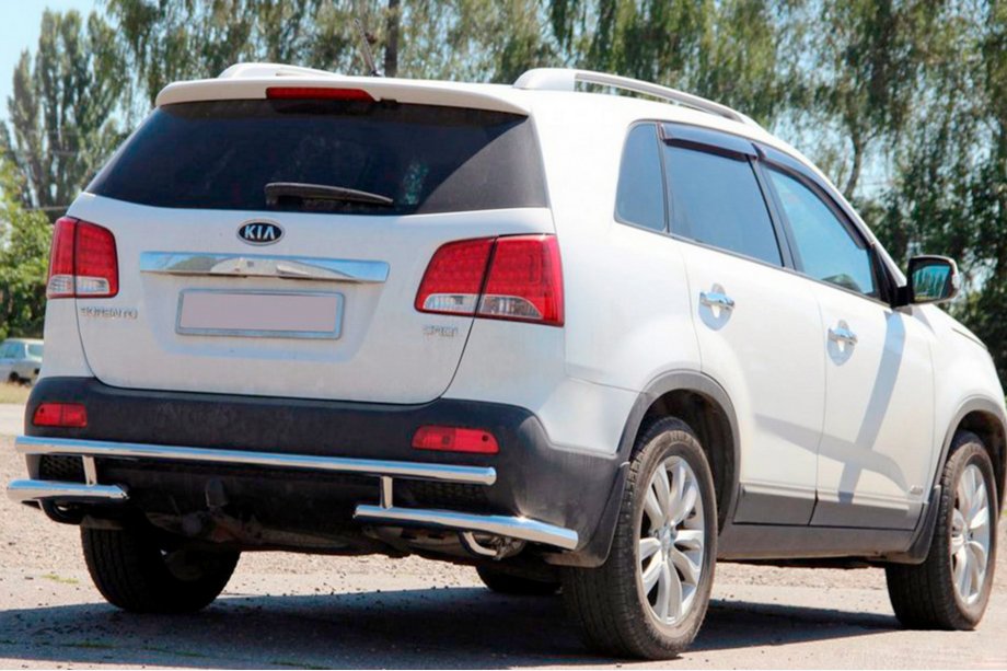 Kia Sorento II XM 2009–2014 Bageste beskyttelsesbøjle AK003-2 (rustfrit stål) Image