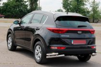 Kia Sportage 2015–2021 Bageste hjørnebeskyttere, dobbelte AK003-подвійний (rustfrit stål) foto 4
