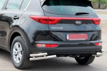 Kia Sportage 2015–2021 Bageste hjørnebeskyttere, dobbelte AK003-подвійний (rustfrit stål) foto 2