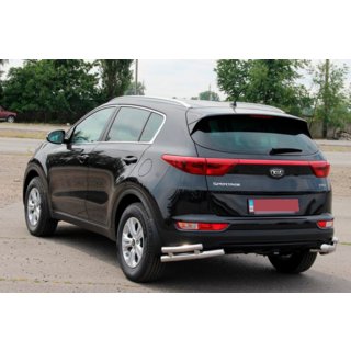 Bageste hjørnebeskyttere, dobbelte AK003-подвійний (rustfrit stål) Kia Sportage 2015–2021 foto 4