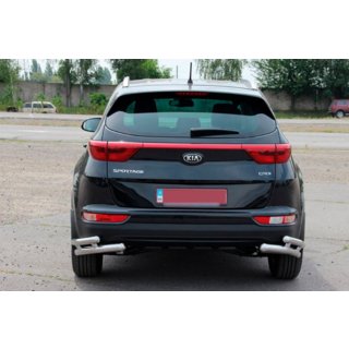Bageste hjørnebeskyttere, dobbelte AK003-подвійний (rustfrit stål) Kia Sportage 2015–2021 foto 3