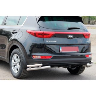 Bageste hjørnebeskyttere, dobbelte AK003-подвійний (rustfrit stål) Kia Sportage 2015–2021 foto 2