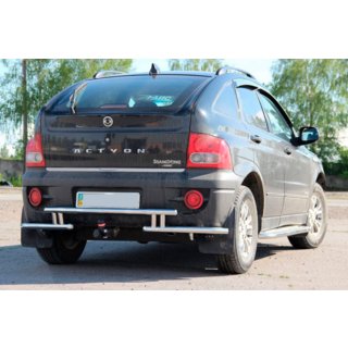 Bageste beskyttelsesbøjle AK005-2 (rustfrit stål) SsangYong Action 2005–2018 foto 3