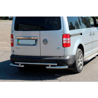 Bageste beskyttelsesbøjle AK003-2 (2 stk., rustfrit stål) Volkswagen Caddy 2010–2015 foto 1