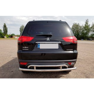 Bageste beskyttelsesbøjle AK002-2 (2 stk., rustfrit stål) Mitsubishi Pajero Sport 2008–2015 foto 4