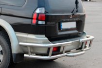 Mitsubishi Pajero Sport 1996–2007 Bageste beskyttelsesbøjle AK-Special (rustfrit stål) foto 1