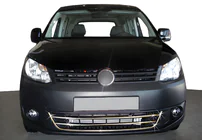 Volkswagen Caddy 2010–2015 Kromlister til forreste kofanger Trend (3 dele, rustfrit stål) foto 1