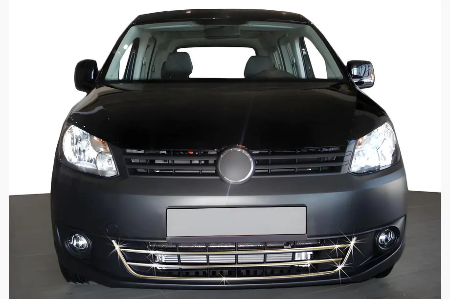 Volkswagen Caddy 2010–2015 Kromlister til forreste kofanger Trend (3 dele, rustfrit stål) Image