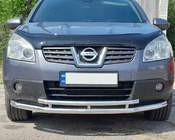 Nissan Qashqai 2007–2010 Forreste dobbelt kaenguruboejle ST014 (rustfrit staal) foto 1