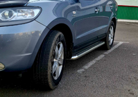 Hyundai Santa Fe 2 2006–2012 Premium sidetrin (sæt 2 stk., rustfrit stål) foto 3