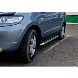 Premium sidetrin (sæt 2 stk., rustfrit stål) Hyundai Santa Fe 2 2006–2012 foto 3