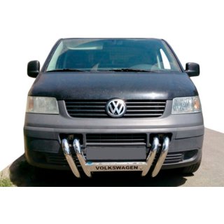 Kængurubøjle ST006-04 "Nostrils" (rustfrit stål) Volkswagen T5 Transporter 2003–2010 foto 1