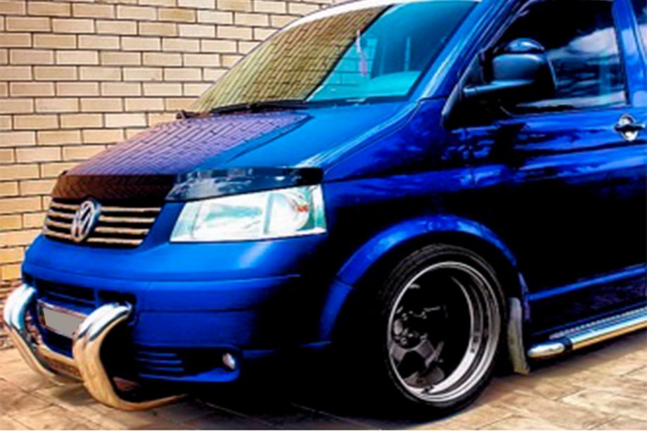 Volkswagen T5 Transporter 2003–2010 Kængurubøjle ST006-04 "Nostrils" (rustfrit stål) Foto 5